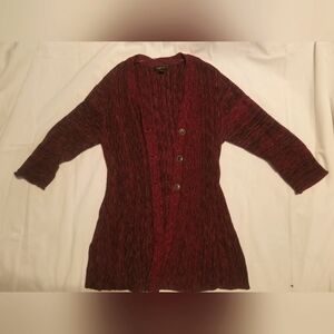 Long Sweater Cardigan 3/4 Sleeves L